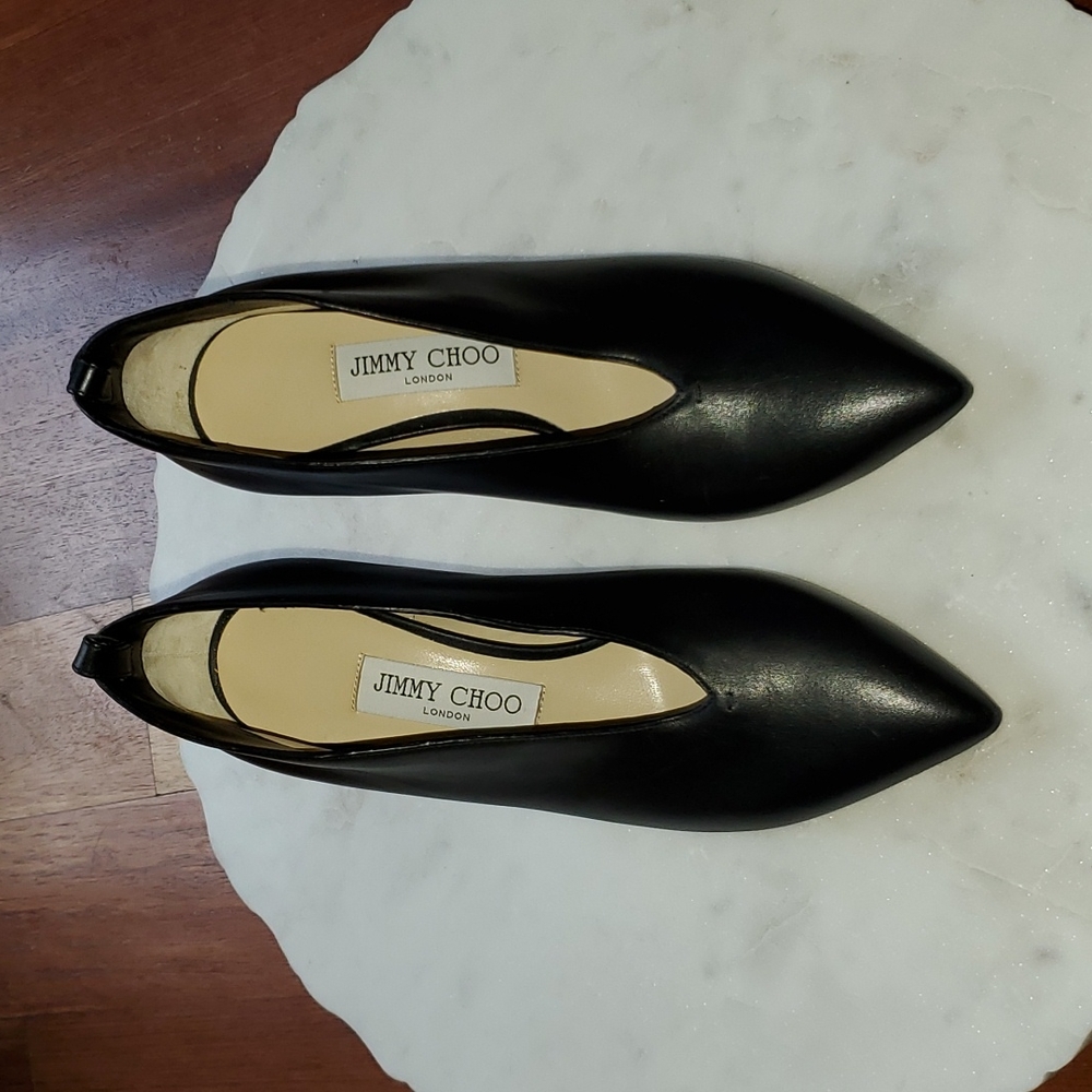 Jimmy Choo Black Leather Pumps